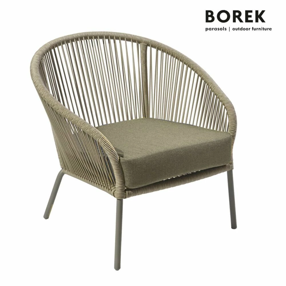 Garten Loungesessel Von Borek - Aluminium - Mit Kissen - Beige & Braun Meliert - Colette Klubsessel 3 Garten Loungesessel Von Borek - Aluminium - Mit Kissen - Beige & Braun Meliert - Colette Klubsessel