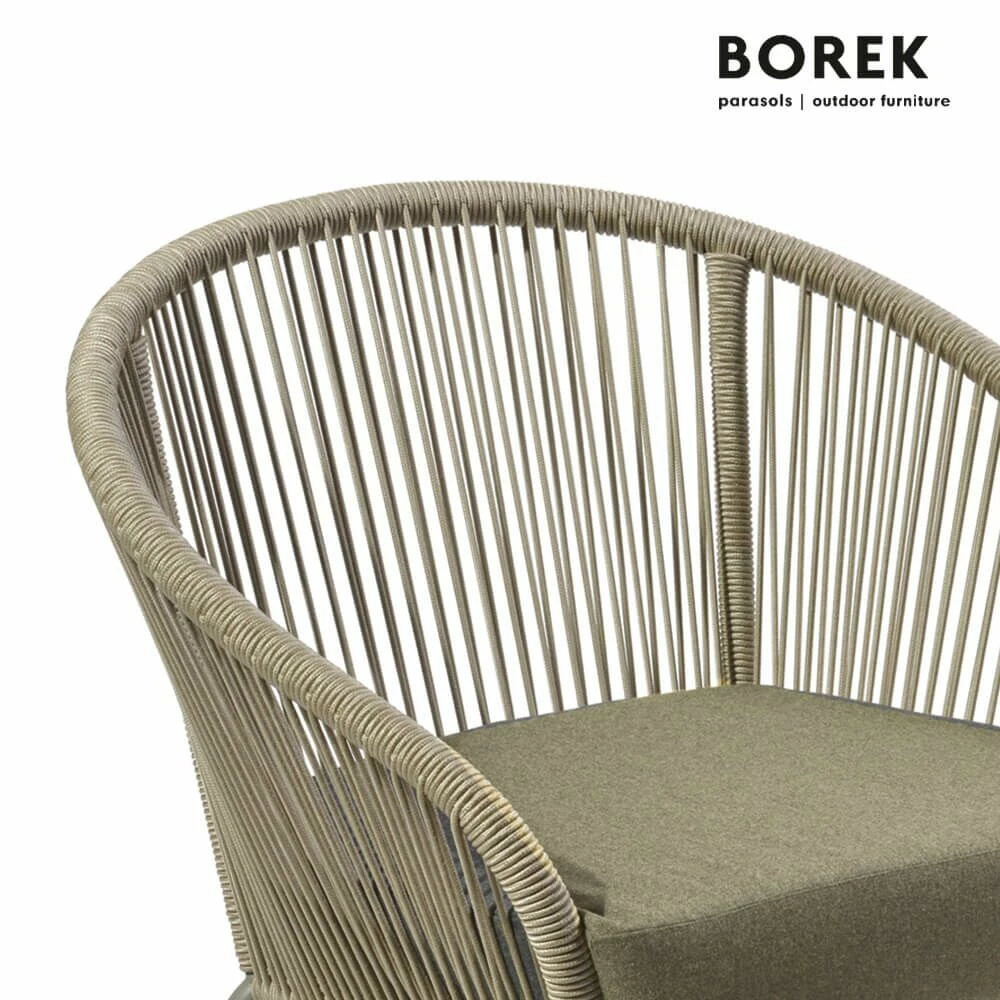 Garten Loungesessel Von Borek - Aluminium - Mit Kissen - Beige & Braun Meliert - Colette Klubsessel 4 Garten Loungesessel Von Borek - Aluminium - Mit Kissen - Beige & Braun Meliert - Colette Klubsessel – Bild 2