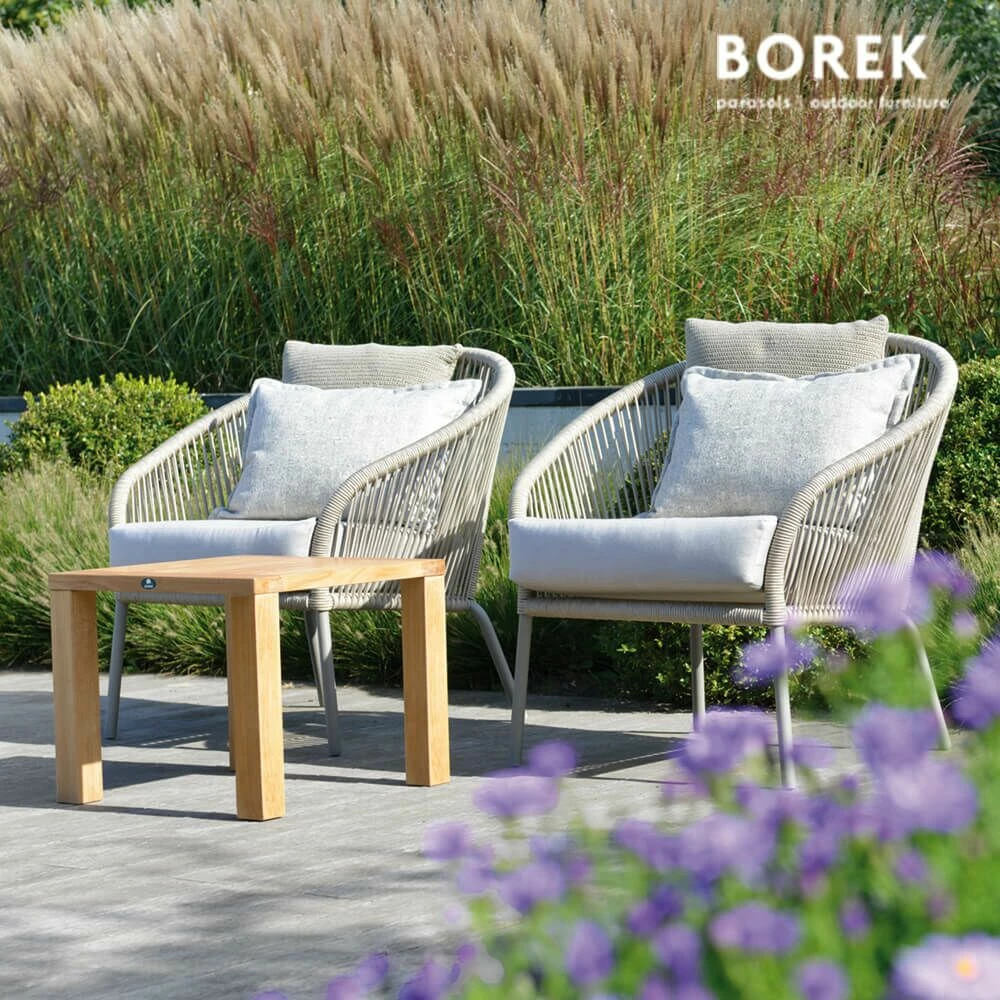 Garten Loungesessel Von Borek - Aluminium - Mit Kissen - Beige & Braun Meliert - Colette Klubsessel 5 Garten Loungesessel Von Borek - Aluminium - Mit Kissen - Beige & Braun Meliert - Colette Klubsessel – Bild 3