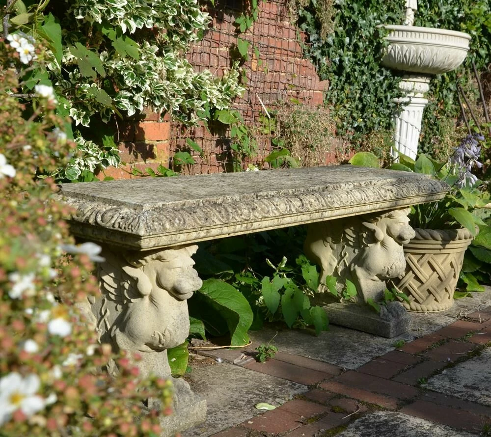 Garten Sitzbank Antik Stein - Whitesands Bay 4 Garten Sitzbank Antik Stein - Whitesands Bay – Bild 2