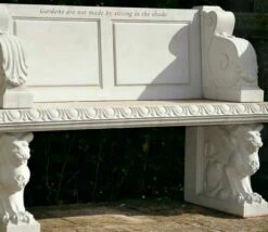 Garten Steinbank Mit Lehne - Raynham Hall -GARTENTRAUM Verkäufe garten steinbank mit lehne raynham hall3