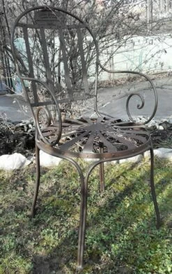 Garten Stuhl Aus Schmiedeeisen Im Antik Design - Flavienne -GARTENTRAUM Verkäufe garten stuhl aus schmiedeeisen im antik design flavienne4