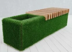 Gartenbank Mit Kasten - Holz, GFK & Kunstrasen - Grün - Feodor -GARTENTRAUM Verkäufe gartenbank mit kasten holz gfk kunstrasen gruen feodor3