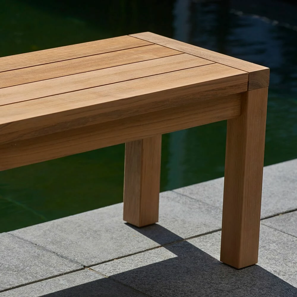 Gartenbank Ohne Arm- & Rückenlehne - Teakholz - Lucy Sitzbank 5 Gartenbank Ohne Arm- & Rückenlehne - Teakholz - Lucy Sitzbank – Bild 3