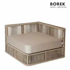 Gartenlounge Modul Ecke Von Borek - Aluminium - Mit Kissen - Beige - Lincoln Eck- Sitzmodul