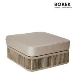 Gartenlounge Modul Hocker Von Borek - Aluminium - Mit Kissen - Beige - Lincoln Sitzinsel