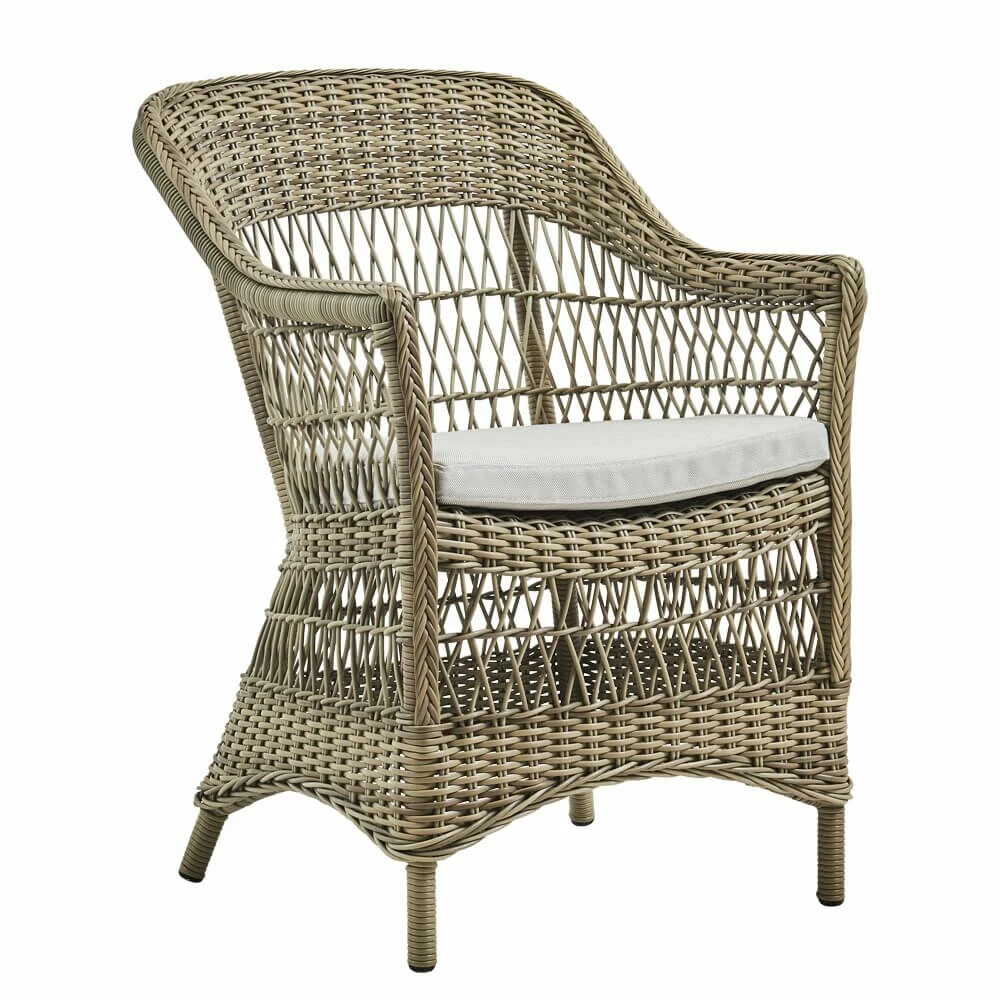 Gartensessel In Rattan Optik Mit Armlehnen In Antikgrau - Gartensessel Hedda 3 Gartensessel In Rattan Optik Mit Armlehnen In Antikgrau - Gartensessel Hedda