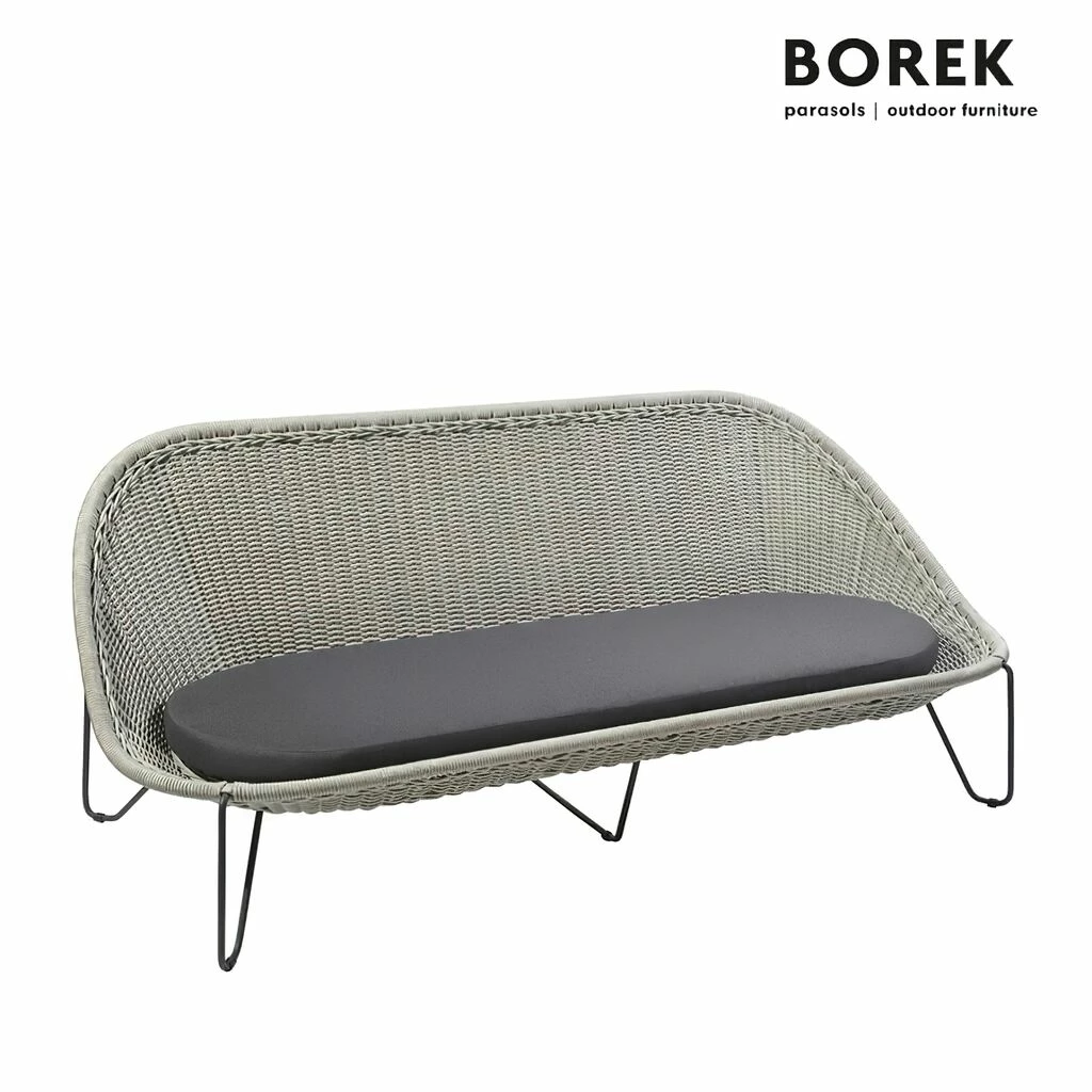 Gartensofa Von Borek - Edelstahl - Mit Polster Auflage - Grau - Pasturo Sofa 3 Gartensofa Von Borek - Edelstahl - Mit Polster Auflage - Grau - Pasturo Sofa