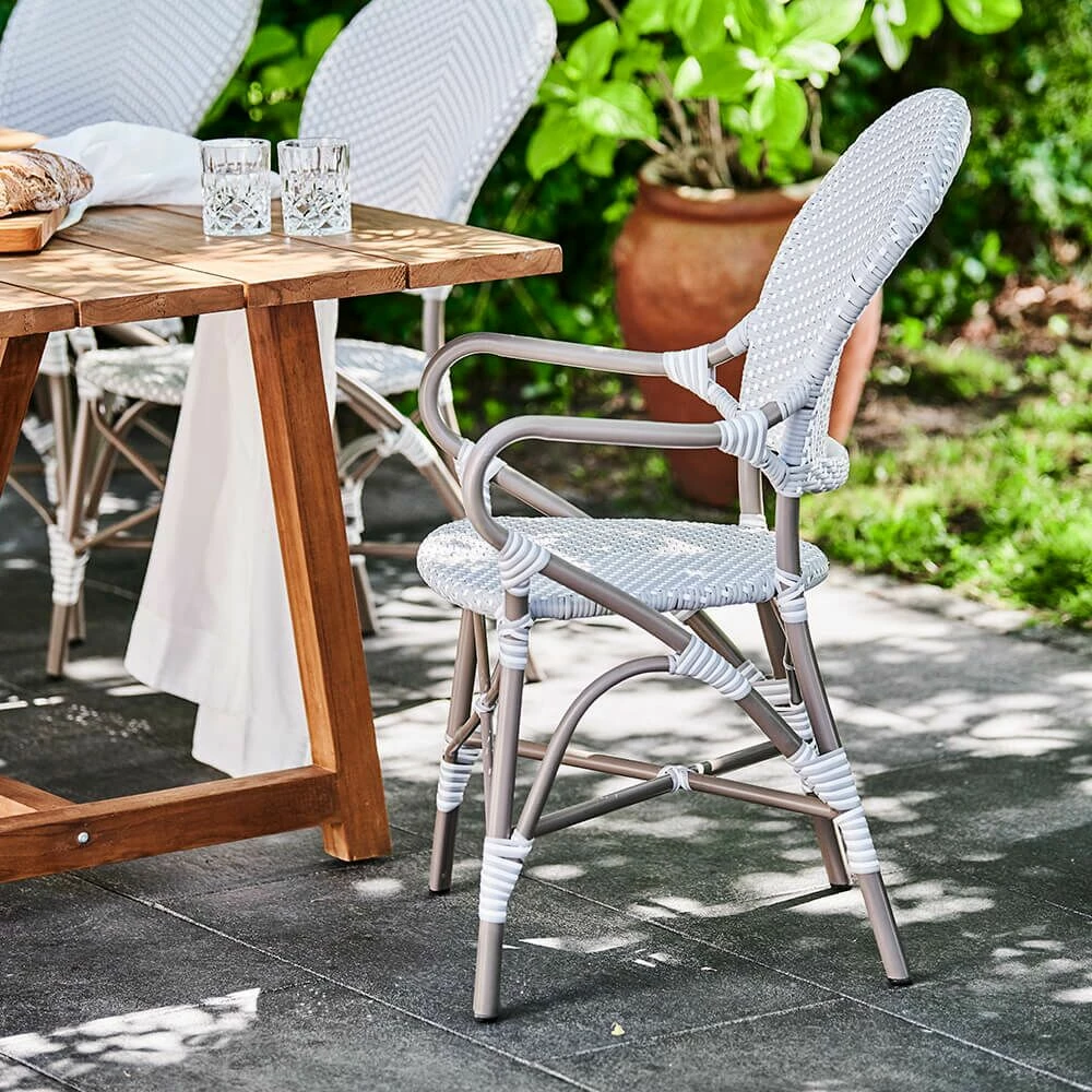 Gartenstuhl Mit Armlehnen Und Dot Muster Zum Stapeln - Gartensessel Karina 8 Gartenstuhl Mit Armlehnen Und Dot Muster Zum Stapeln - Gartensessel Karina – Bild 6