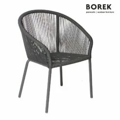Gartenstuhl Von Borek - Aluminium - Dunkel Grau - Colette Stuhl