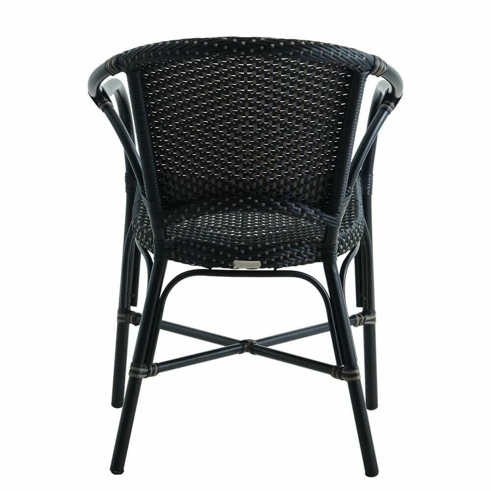 Gartenstuhl Zum Stapeln Aus Aluminium Und Rattan Mit Dots - Gartensessel Peder 6 Gartenstuhl Zum Stapeln Aus Aluminium Und Rattan Mit Dots - Gartensessel Peder – Bild 4