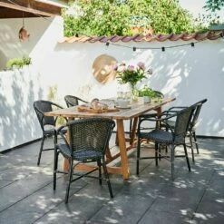 Gartenstuhl Zum Stapeln Aus Aluminium Und Rattan Mit Dots - Gartensessel Peder 11 Gartenstuhl Zum Stapeln Aus Aluminium Und Rattan Mit Dots - Gartensessel Peder -GARTENTRAUM Verkäufe gartenstuhl zum stapeln aus aluminium und rattan mit dots gartensessel peder5