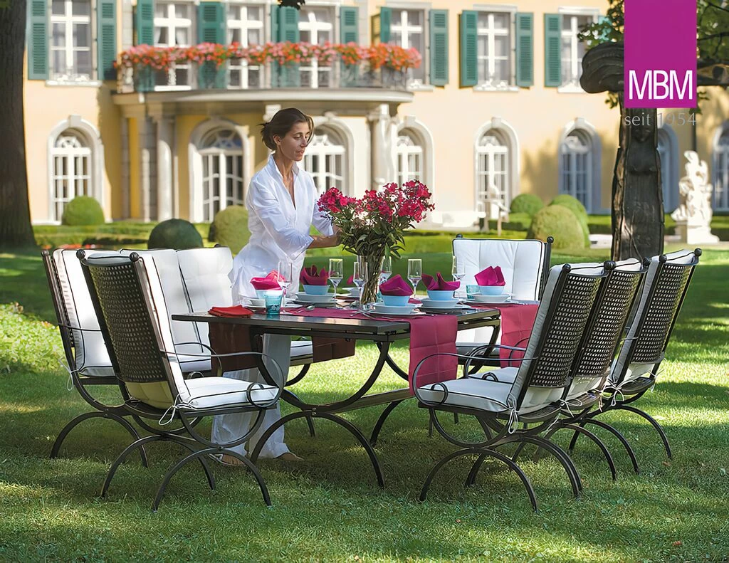 Gartentisch Rechteckig - MBM - Metall/Eisen - 90x160x73cm - Tisch Romeo 4 Gartentisch Rechteckig - MBM - Metall/Eisen - 90x160x73cm - Tisch Romeo – Bild 2