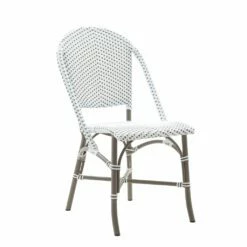 Geflechtstuhl Für Den Garten Mit Aluminium Gestell - Stapelbar - Gartenstuhl Risa