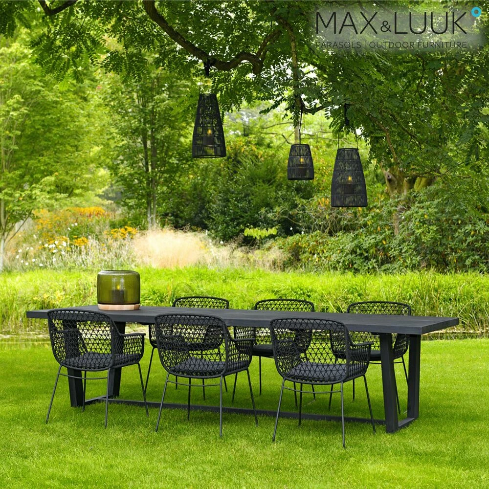 Geflochtener Gartensessel Aus Stahl Mit Armlehnen Von Max & Luuk - Austin Stuhl 5 Geflochtener Gartensessel Aus Stahl Mit Armlehnen Von Max & Luuk - Austin Stuhl – Bild 3