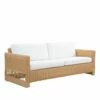 Geflochtenes Outdoor Loungesofa Aus Aluminium Und Polyrattan In Hellbraun - 3-Sitzer Joana -GARTENTRAUM Verkäufe geflochtenes outdoor loungesofa aus aluminium und polyrattan in hellbraun 3 sitzer joana