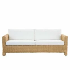 Geflochtenes Outdoor Loungesofa Aus Aluminium Und Polyrattan In Hellbraun - 3-Sitzer Joana -GARTENTRAUM Verkäufe geflochtenes outdoor loungesofa aus aluminium und polyrattan in hellbraun 3 sitzer joana3