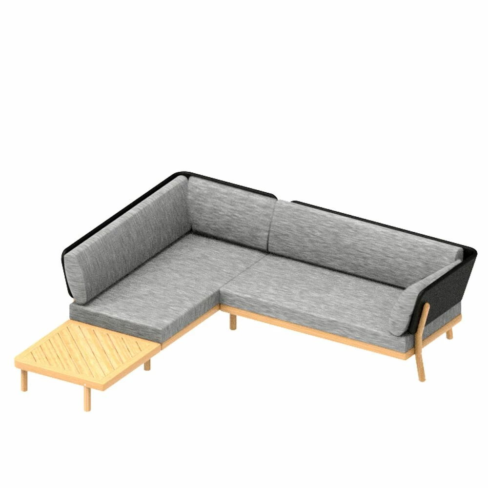 Gepolsterte Teakholz Loungebank Mit Armlehne - Claire Loungebank 8 Gepolsterte Teakholz Loungebank Mit Armlehne - Claire Loungebank – Bild 6