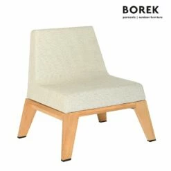 Gepolsterter Gartenstuhl Aus Teakholz Mit Rollen - Borek - Hybrid Stuhl