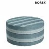 Gestreifter Borek Gartenhocker In Blau Aus Outdoorgewebe - Desio Hocker