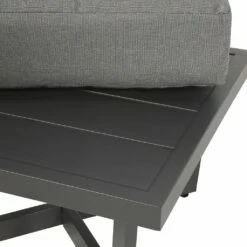 Grauer Alu-Loungehocker Mit Kissen - Gartenhocker Briun -GARTENTRAUM Verkäufe grauer alu loungehocker mit kissen gartenhocker briun3