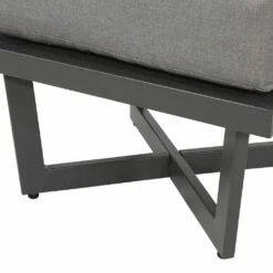 Grauer Alu-Loungehocker Mit Kissen - Gartenhocker Briun -GARTENTRAUM Verkäufe grauer alu loungehocker mit kissen gartenhocker briun5
