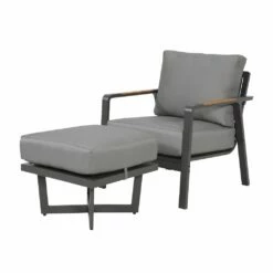 Grauer Alu-Loungehocker Mit Kissen - Gartenhocker Briun -GARTENTRAUM Verkäufe grauer alu loungehocker mit kissen gartenhocker briun6