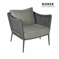 Grauer Ardenza-Seil Outdoor-Sessel Von Borek - Sessel Estoril