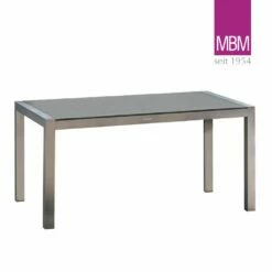 Grauer Gartentisch Von MBM - Aluminium & Resysta - Eckig - 215x90cm - Tisch Manhatten