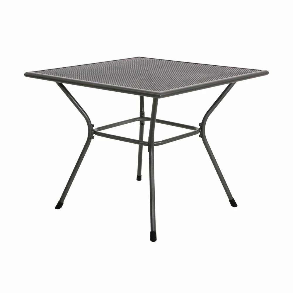 Grauer Stahl Gartentisch 90x90cm Für Terrassen - Klassisch - Hadiron 3 Grauer Stahl Gartentisch 90x90cm Für Terrassen - Klassisch - Hadiron