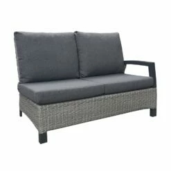Graues XXL Loungesofa Für 7 Personen Aus Polyrattan Mit Polster - Sofa Thula -GARTENTRAUM Verkäufe graues xxl loungesofa fuer 7 personen aus polyrattan mit polster sofa thula4