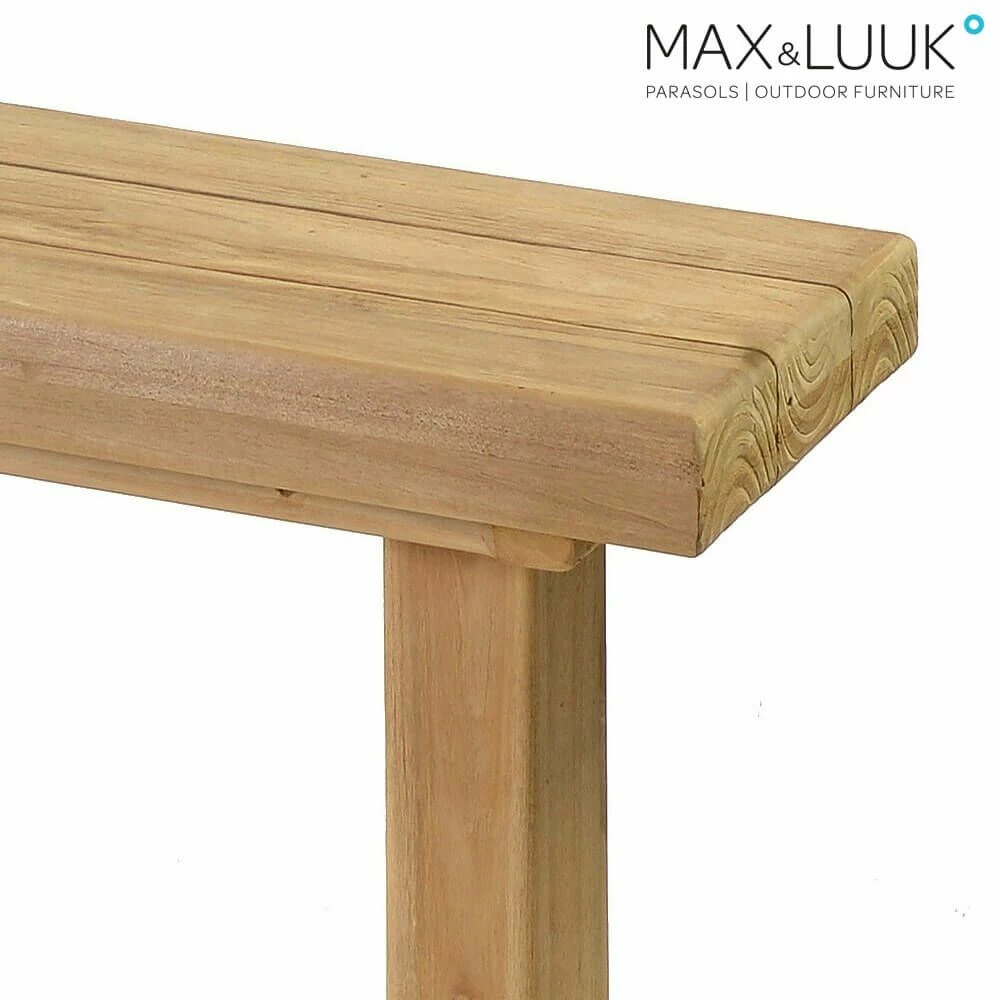 Große Gartenbank Ohne Lehne - Teakholz - Max&Luuk - Bruce Gartenbank 4 Große Gartenbank Ohne Lehne - Teakholz - Max&Luuk - Bruce Gartenbank – Bild 2