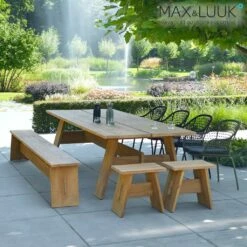 Große Gartenbank Ohne Rückenlehne - Teakholz - Max&Luuk - Finn Gartenbank -GARTENTRAUM Verkäufe grosse gartenbank ohne rueckenlehne teakholz max luuk finn gartenbank3