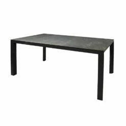 Großer Alu Gartentisch Mit Marmorierter Glaskeramikplatte - Zupero