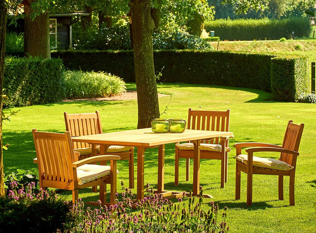 Großer Garten Holztisch - 200x100cm - Teakholz - Luke Gartentisch 6 Großer Garten Holztisch - 200x100cm - Teakholz - Luke Gartentisch – Bild 4