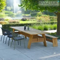 Großer Gartentisch Aus Teakholz - 300x110cm - Rechteckig - Max&Luuk - Finn Gartentisch -GARTENTRAUM Verkäufe grosser gartentisch aus teakholz 300x110cm rechteckig max luuk finn gartentisch4