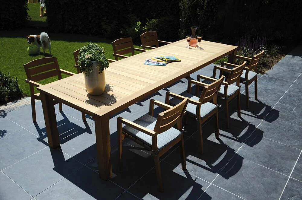 Großer Gartentisch Aus Teakholz - Modern - Eckig - Willow Gartentisch 6 Großer Gartentisch Aus Teakholz - Modern - Eckig - Willow Gartentisch – Bild 4