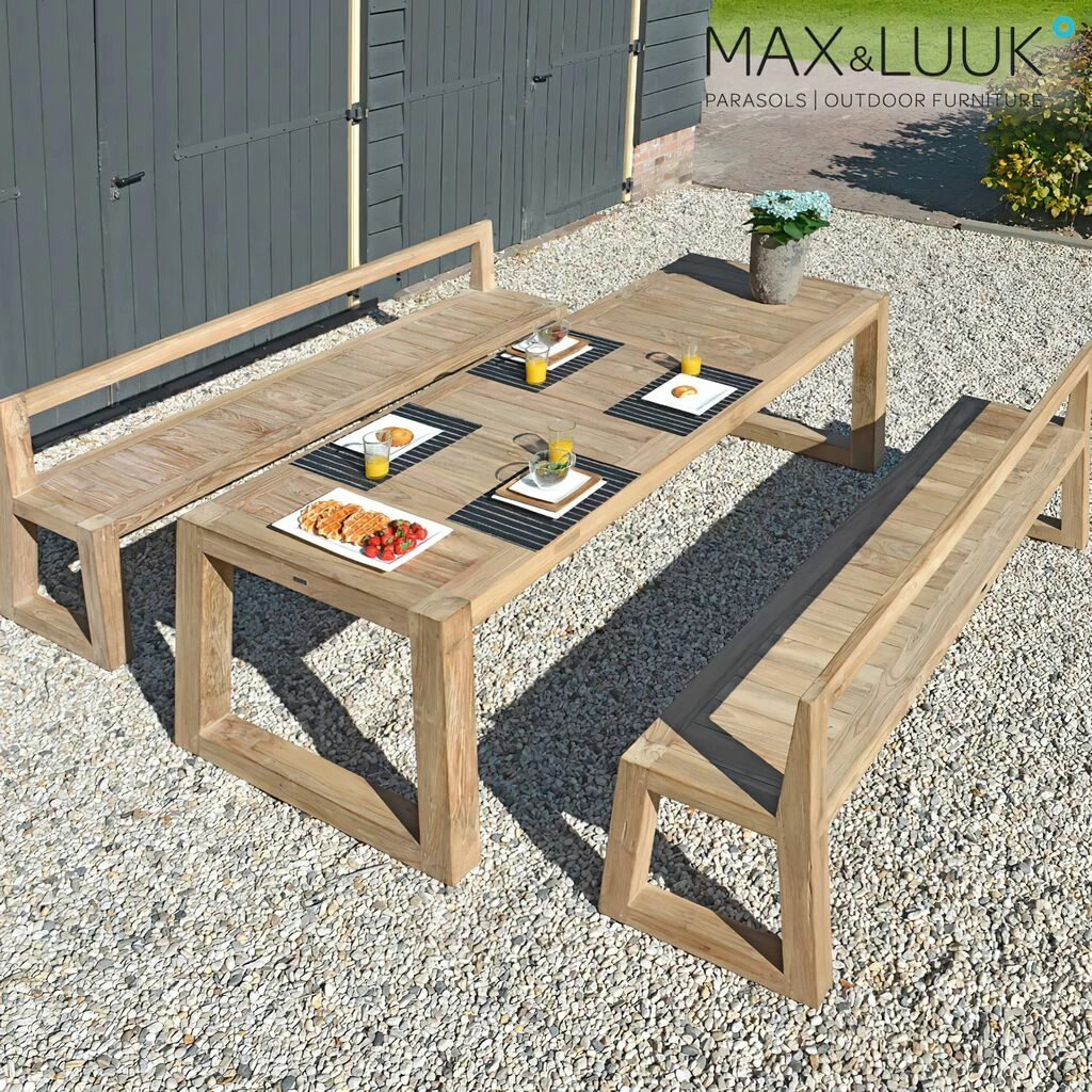 Großer Massiver Gartentisch Aus Teakholz - Rechteckig - Max&Luuk - Mason Gartentisch 7 Großer Massiver Gartentisch Aus Teakholz - Rechteckig - Max&Luuk - Mason Gartentisch – Bild 5