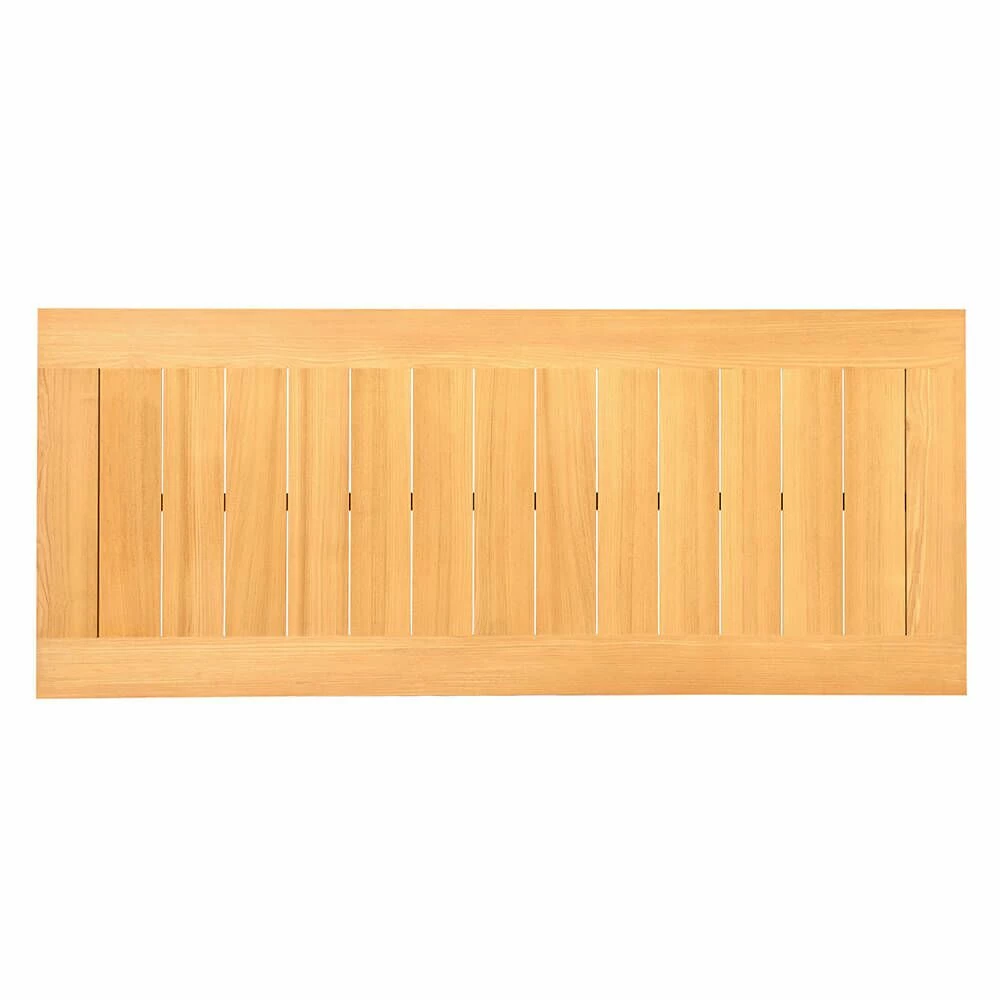 Großer Stabiler Gartentisch Aus Teakholz - Eckig - Ella Gartentisch 4 Großer Stabiler Gartentisch Aus Teakholz - Eckig - Ella Gartentisch – Bild 2