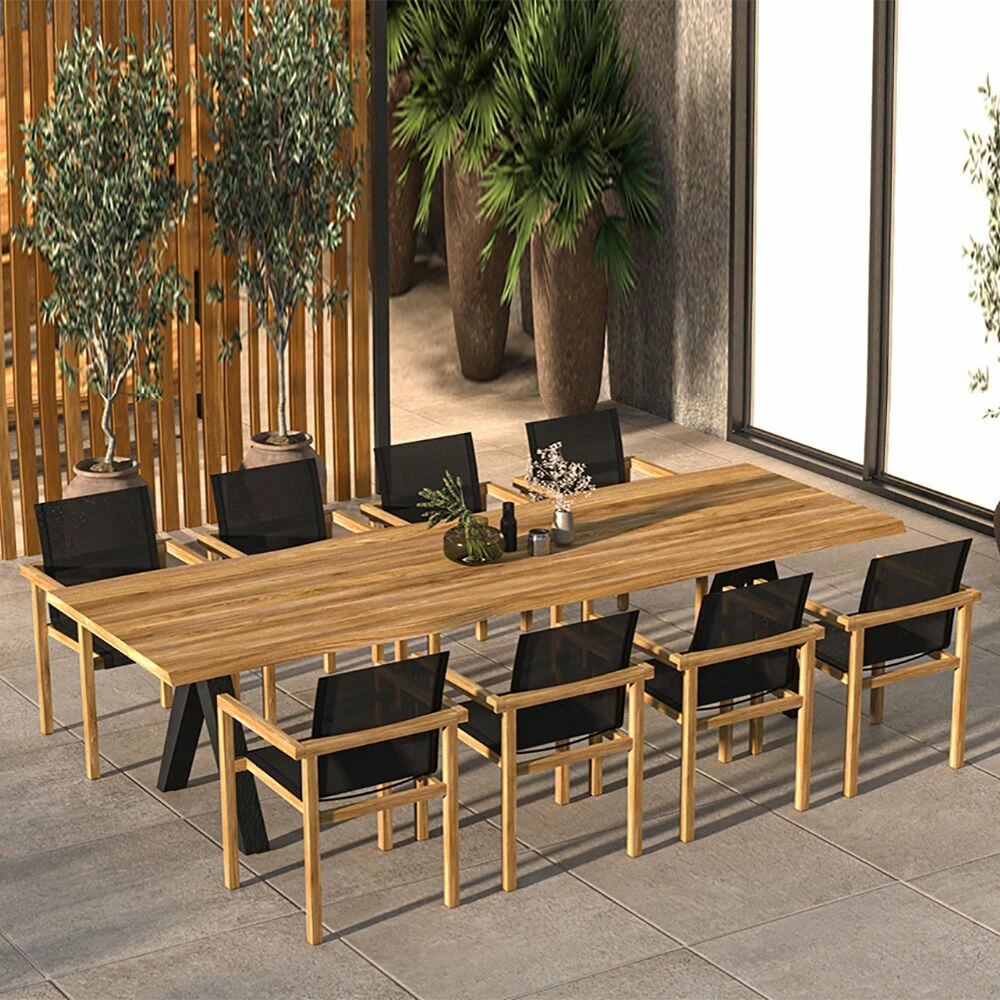 Großer Teakholz Outdoor Esstisch Für Garten Und Terrasse - Brianna Tisch 8 Großer Teakholz Outdoor Esstisch Für Garten Und Terrasse - Brianna Tisch – Bild 6