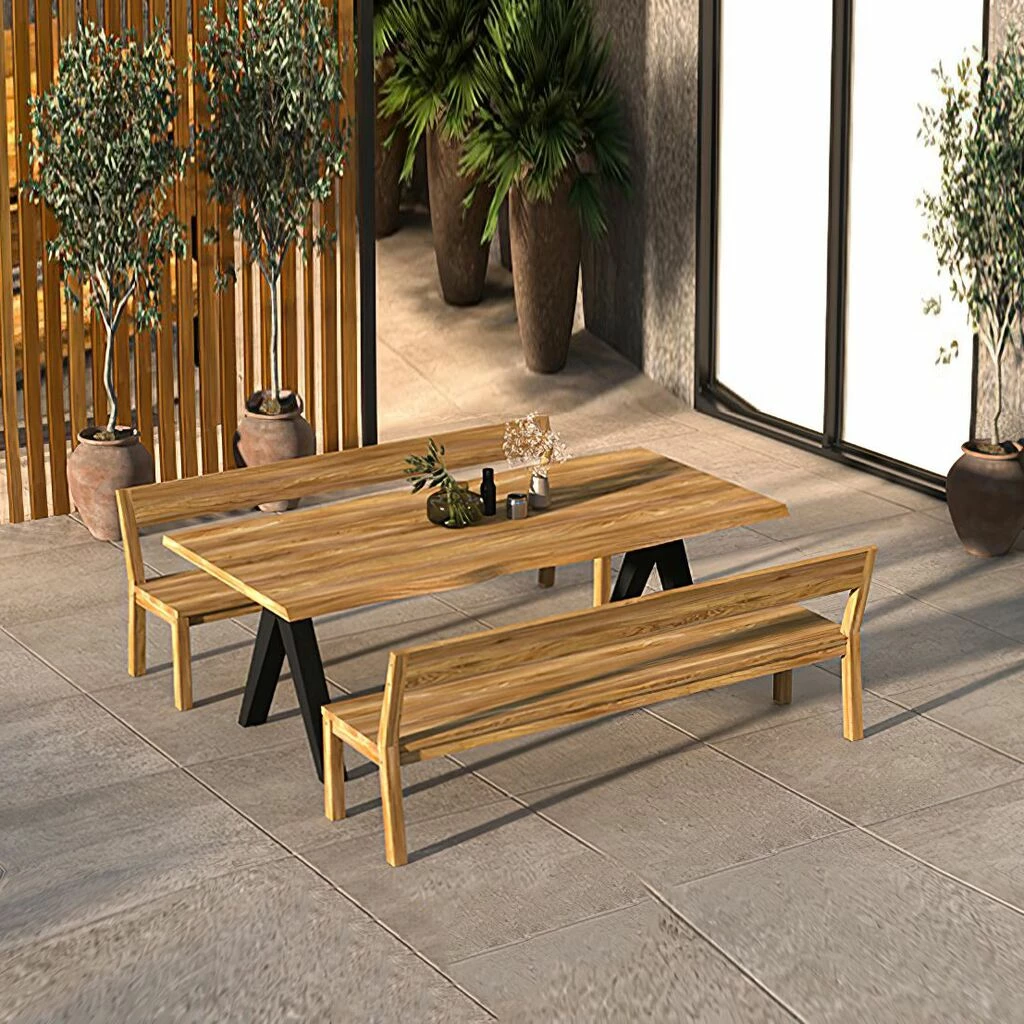Großer Teakholz Outdoor Esstisch Für Garten Und Terrasse - Brianna Tisch 9 Großer Teakholz Outdoor Esstisch Für Garten Und Terrasse - Brianna Tisch – Bild 7