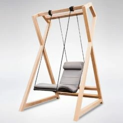 Hängender Relax Sessel Aus Aluminium Und Rattan Mit Kissen - Wetterbeständig - Mila