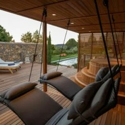 Hängender Relax Sessel Aus Aluminium Und Rattan Mit Kissen - Wetterbeständig - Mila -GARTENTRAUM Verkäufe haengender relax sessel aus aluminium und rattan mit kissen wetterbestaendig mila3