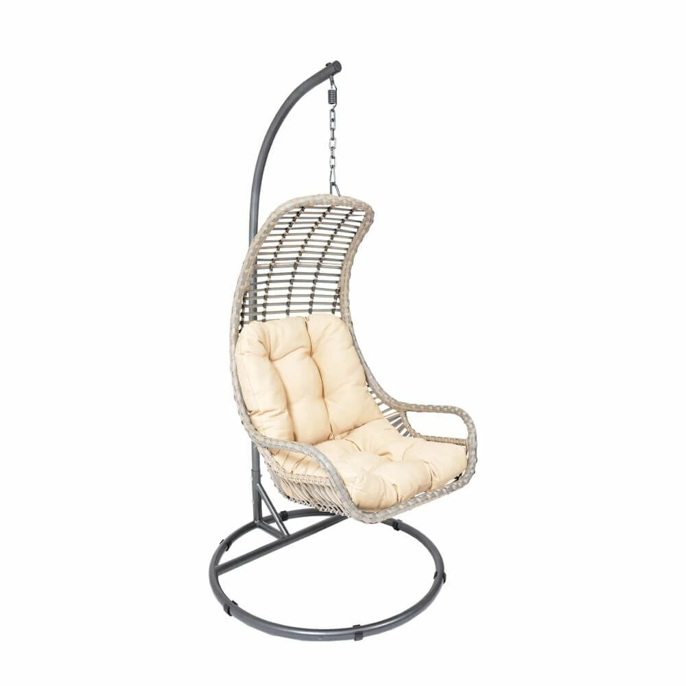 Hängesessel Aus Kunststoffgeflecht Mit Auflage - Schwingsessel Runo 3 Hängesessel Aus Kunststoffgeflecht Mit Auflage - Schwingsessel Runo