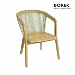 Heller Teakholz Gartenstuhl Mit Rope - Stuhl Chepri