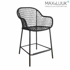 Hoher Geflecht Gartenstuhl Aus Aluminium Von Max & Luuk Für Den Outdoor Essbereich - Anna Stuhl