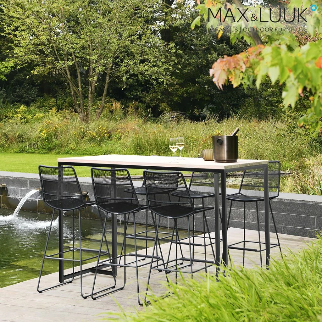 Hoher Geflecht Gartenstuhl Aus Aluminium Von Max & Luuk Für Den Outdoor Essbereich - Anna Stuhl 5 Hoher Geflecht Gartenstuhl Aus Aluminium Von Max & Luuk Für Den Outdoor Essbereich - Anna Stuhl – Bild 3