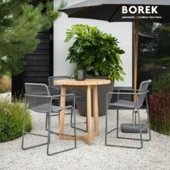 Hoher Teak Holztisch Von Borek Für Den Garten - Rund - Limone Gartentisch -GARTENTRAUM Verkäufe hoher teak holztisch von borek fuer den garten rund limone gartentisch3