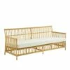 Holzfarbene 3-Sitzer Gartenbank Mit Rückenlehne Und Kissen - Bank Caya -GARTENTRAUM Verkäufe holzfarbene 3 sitzer gartenbank mit rueckenlehne und kissen bank caya