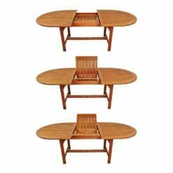 Holztisch Für Draußen - Ausziehbar Und Mit Schirmloch - Alveolatae Tisch -GARTENTRAUM Verkäufe holztisch fuer draussen ausziehbar und mit schirmloch alveolatae tisch3